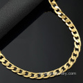 Cadena de cobre collar hombres mujeres 18K Gold Plated collar